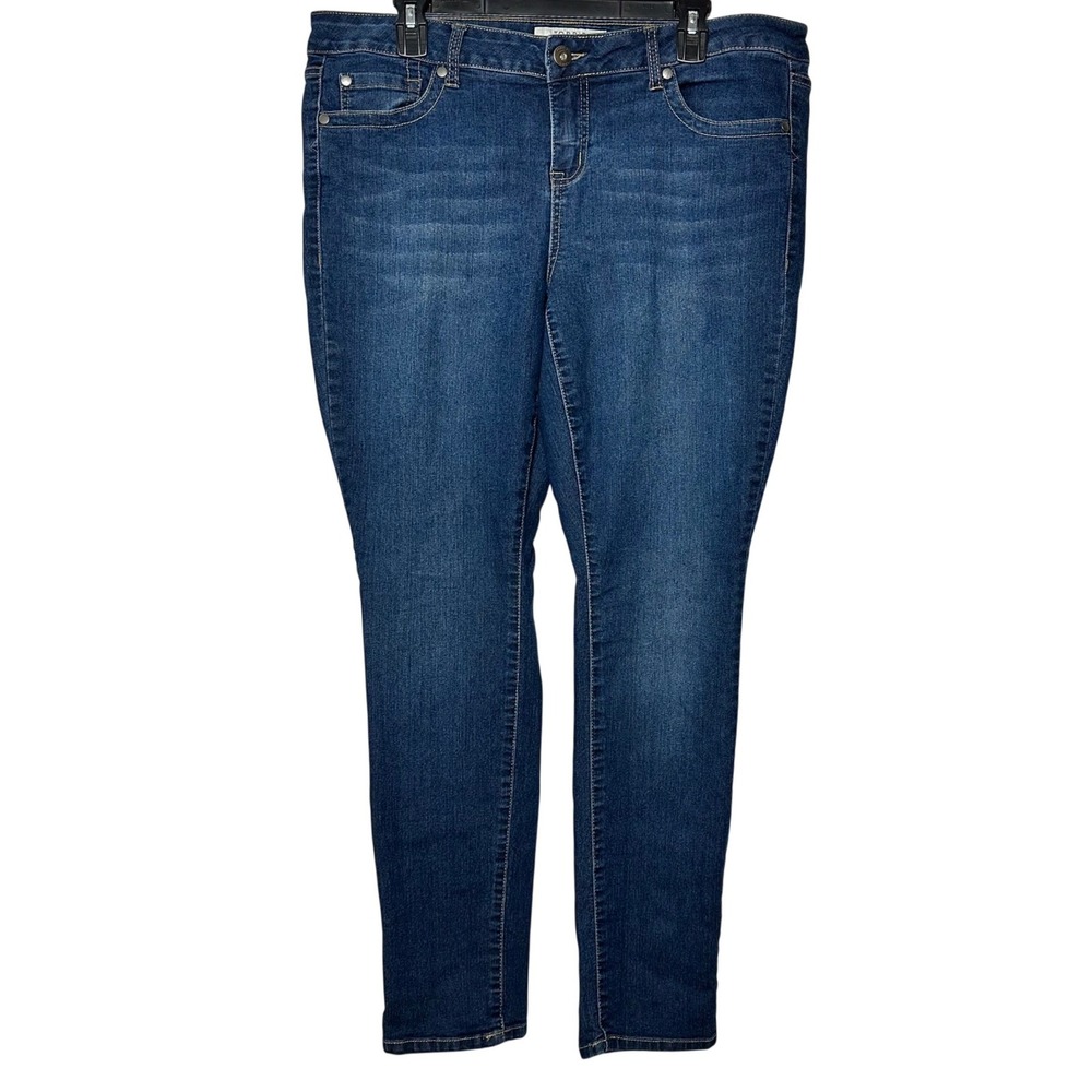 Torrid Women's Size 16R Denim Skinny Jeans Dark Blue‎ Wash Stretch